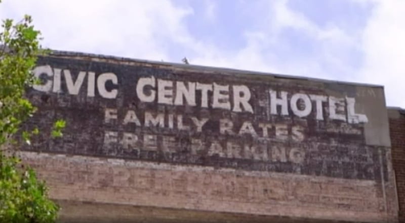 Civic Center Hotel old sign